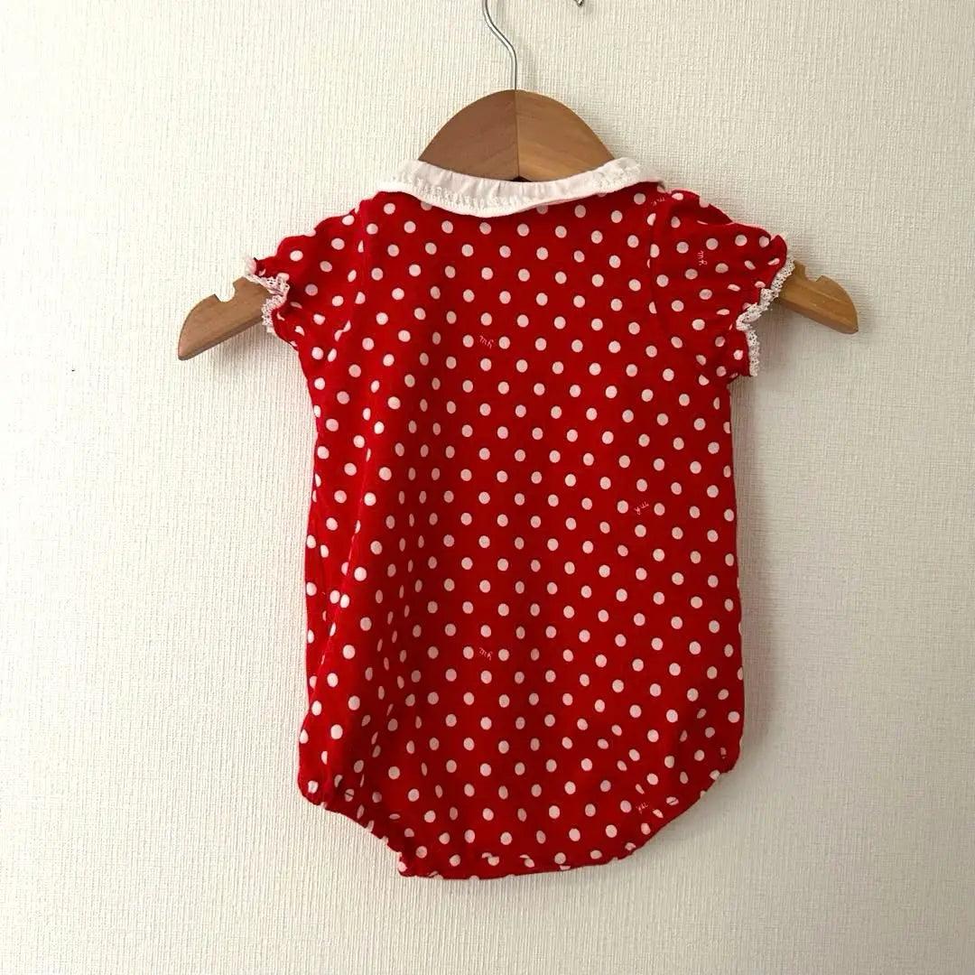 Miki House Polka Dots Red Red Rabbit Rabbit Romper 60