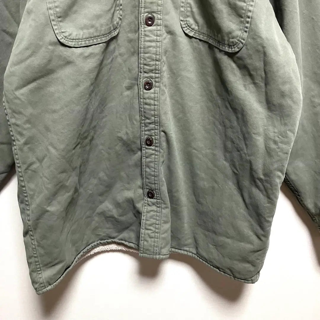 USA ropa usada Levis Levi's Workshirt Jacket Back Bore Men L Khaki | EE.UU.