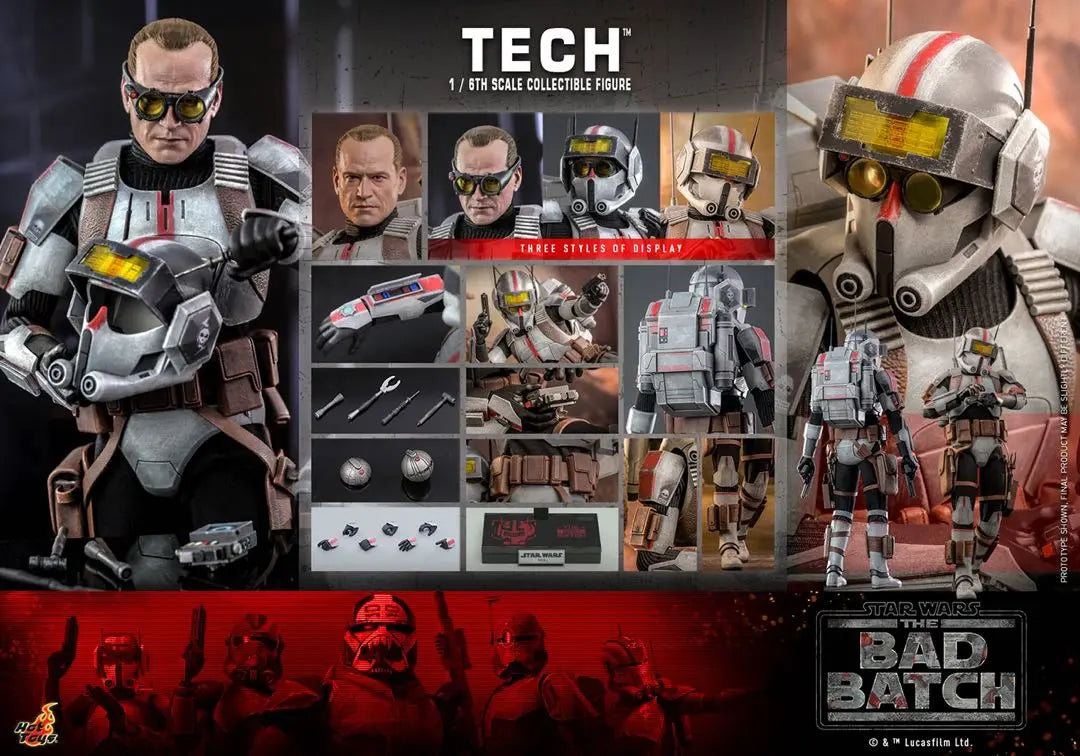 Hot Toys Tech Star Wars Bad Batch Nuevo y sin abrir