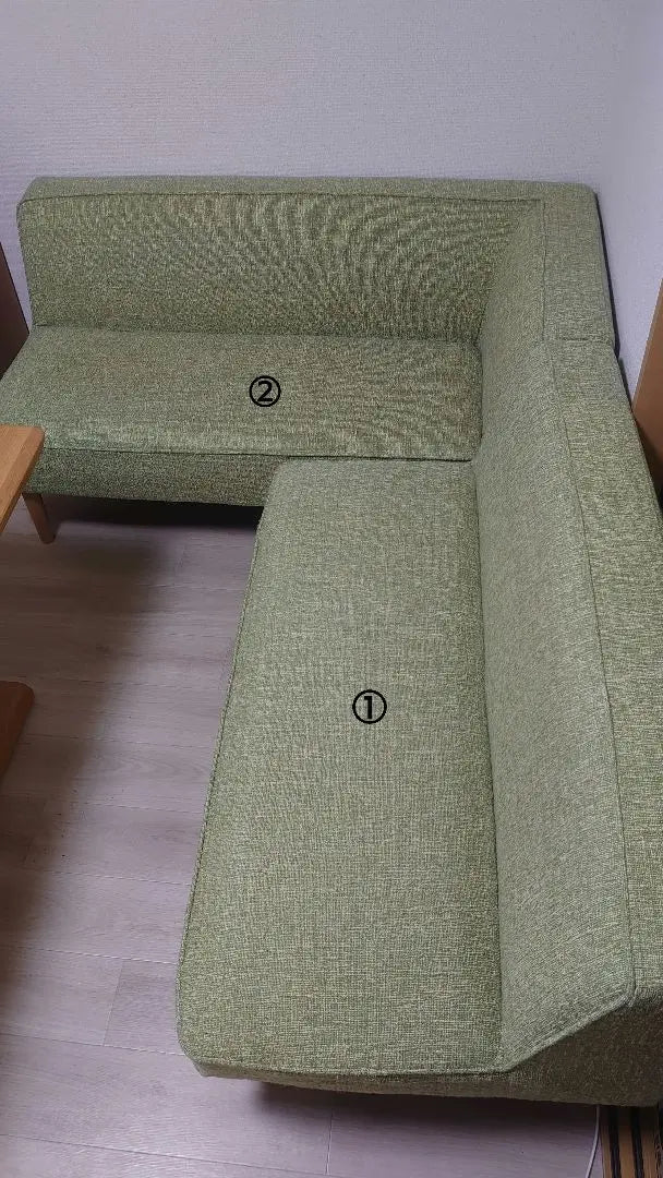 [Final price] Seki Furniture Relax Foam Herb 2 Corner Sofa ②