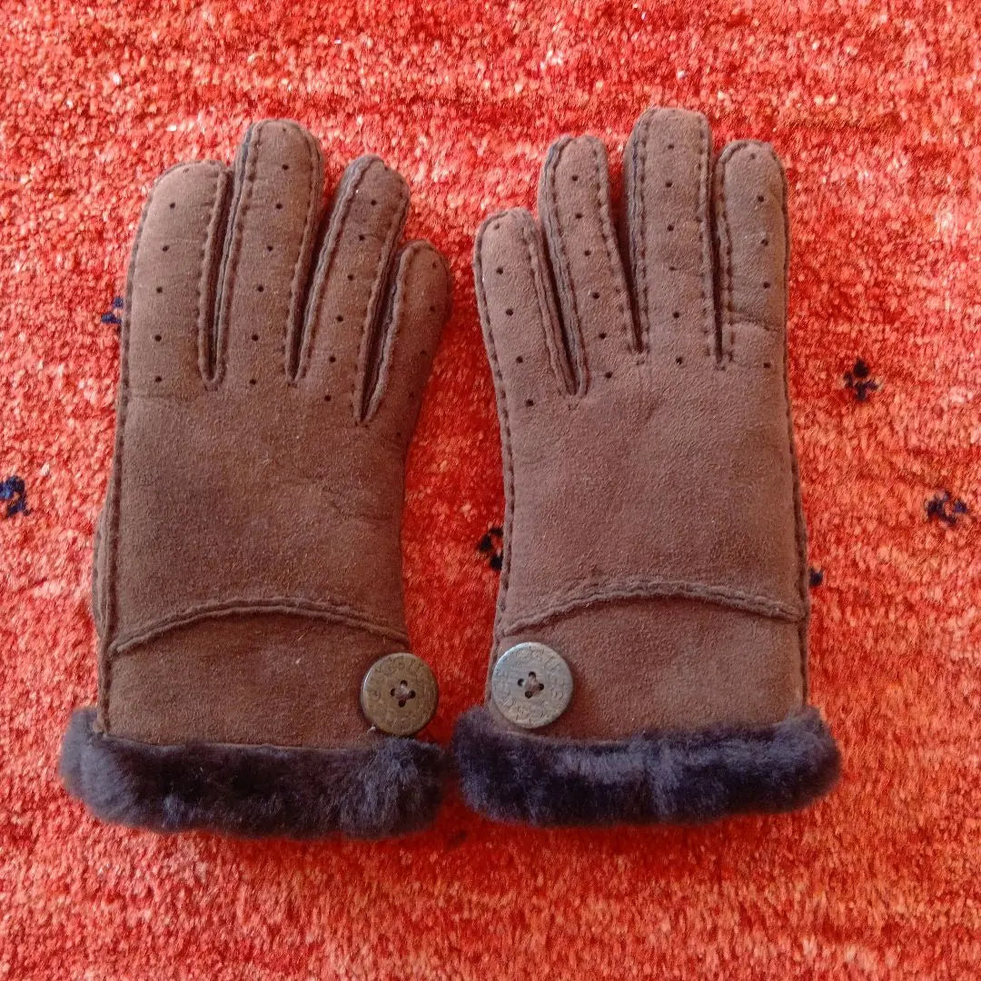 UGG Brown Suede Gloves