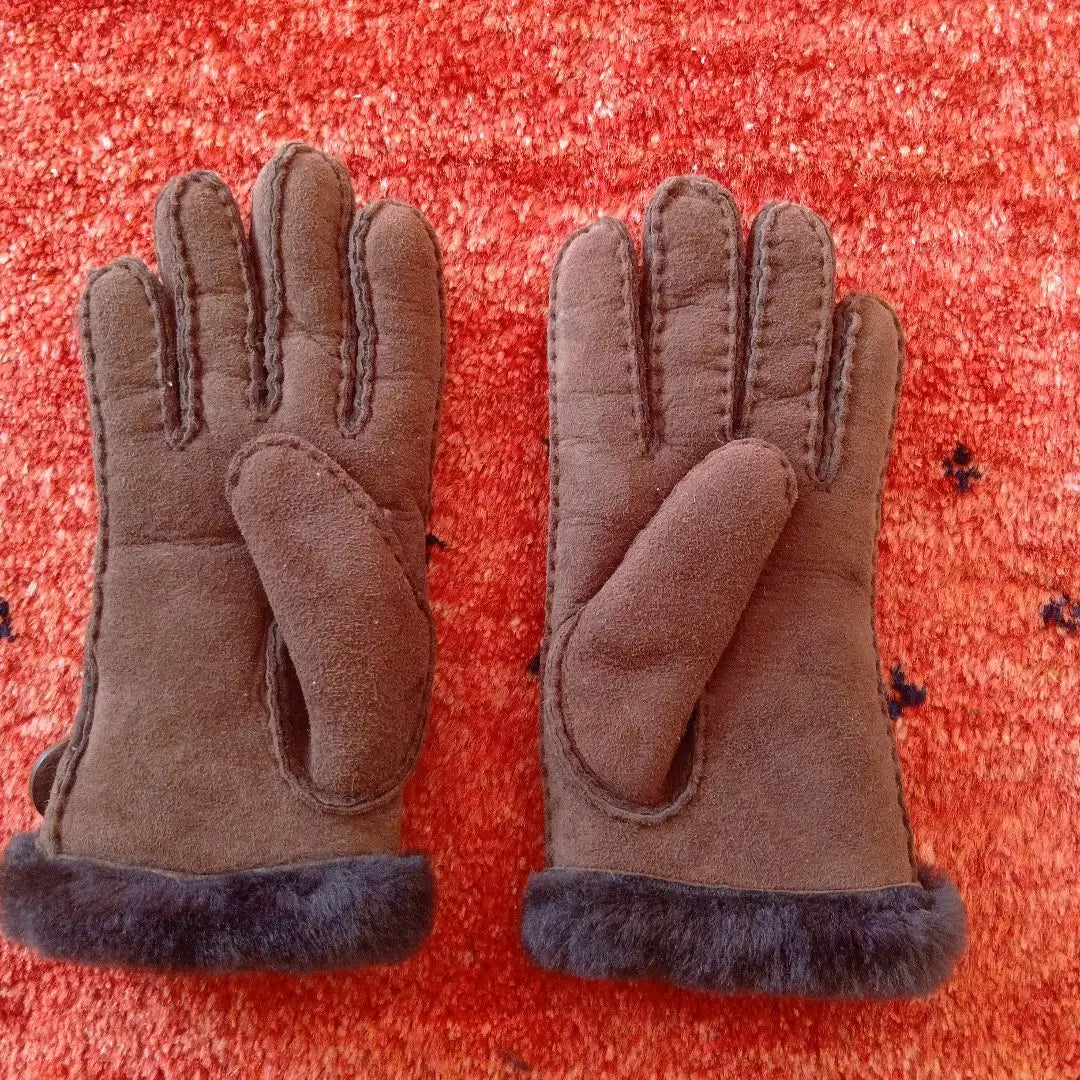 UGG Brown Suede Gloves