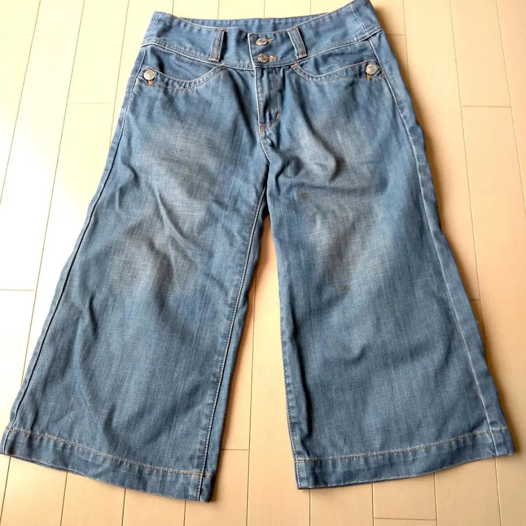 Women's wide denim baggy pants size M