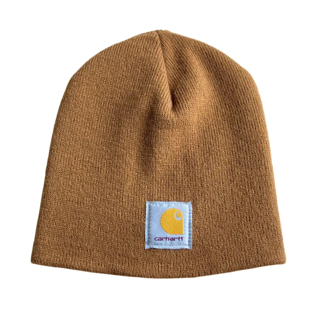 Productos hermosos y raros EE. UU. CARHARTT Beanie Logo Tag Free Size | 希少 美品 USA製 carhartt ビーニー ロゴタグ フリーサイズ