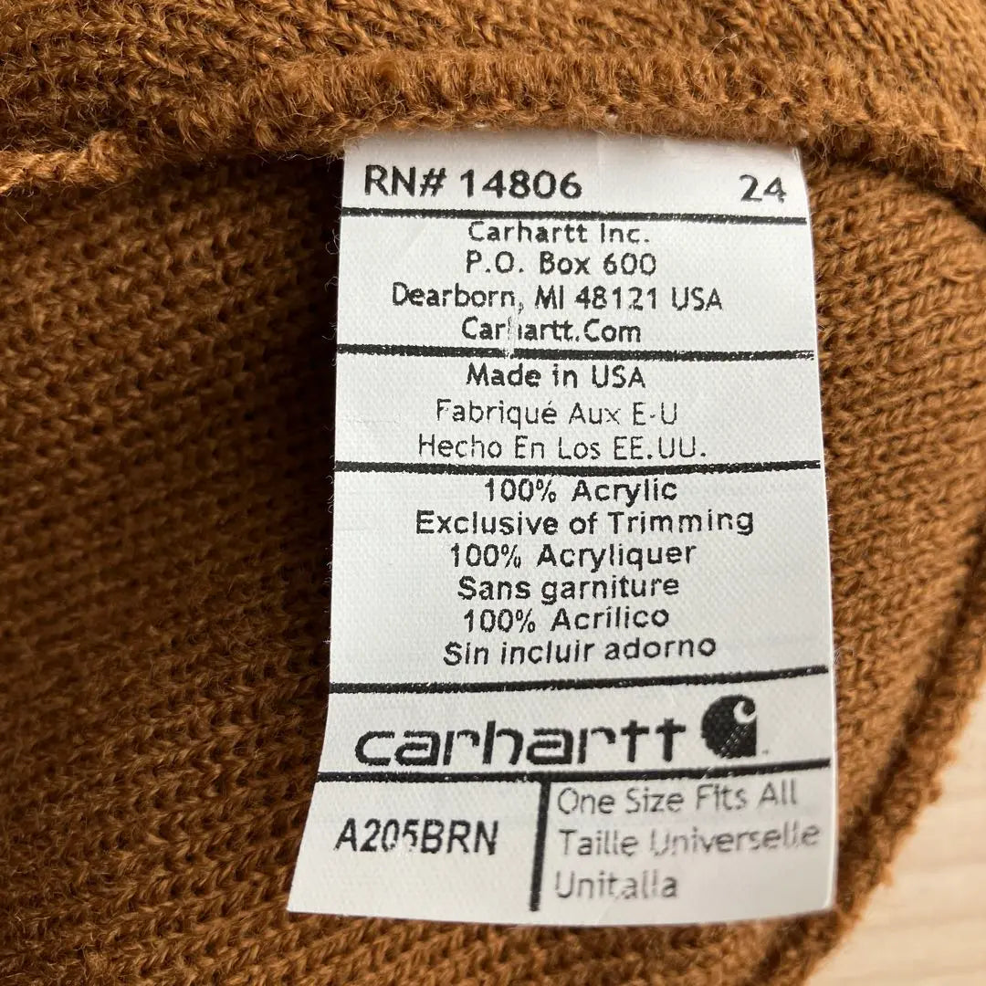 Rare beautiful goods USA CARHARTT Beanie Logo Tag Free Size