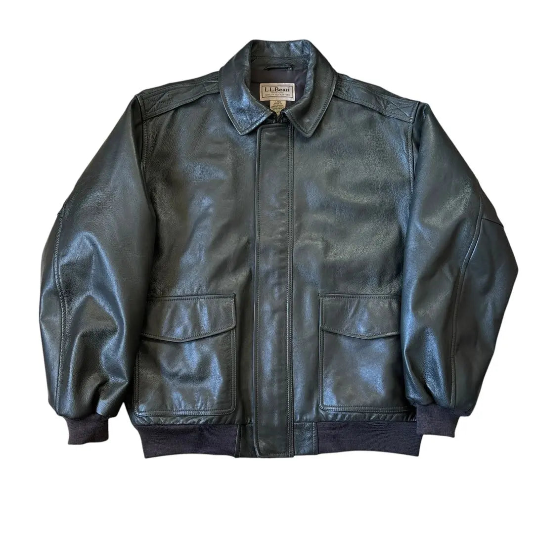 Chaqueta de vuelo de cuero Masterpiece LLBean A-2