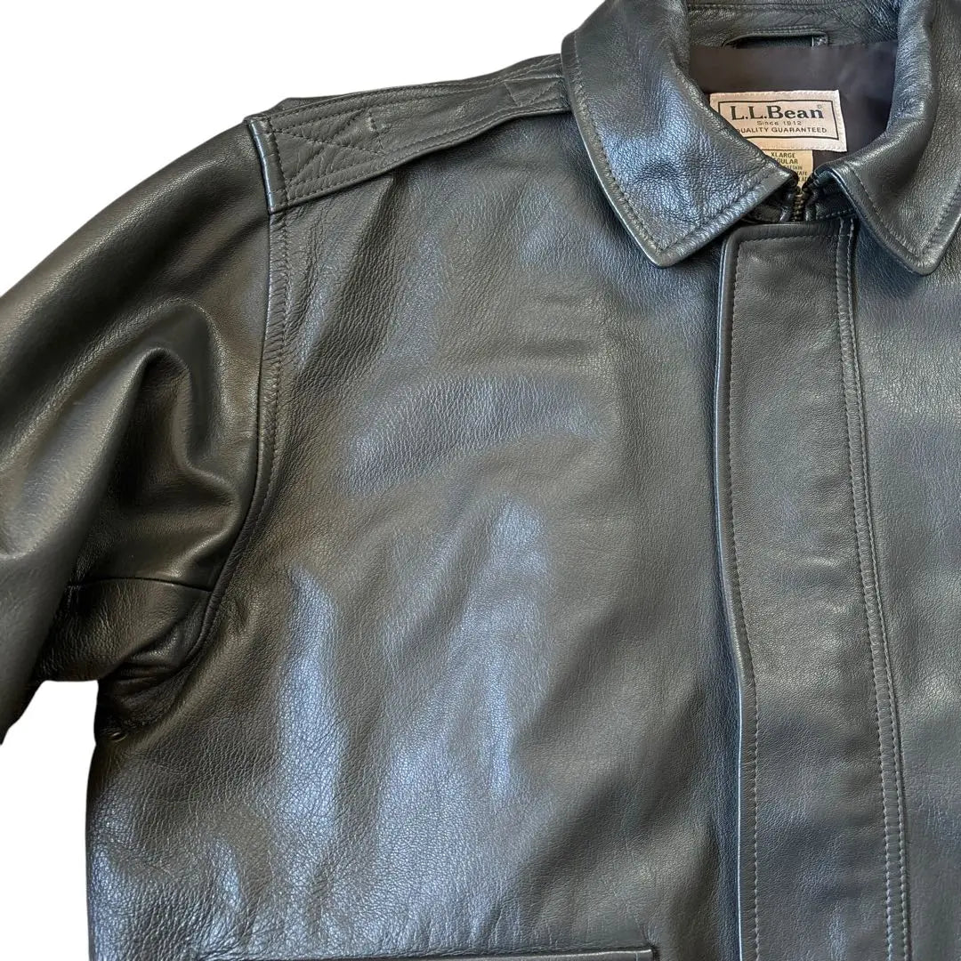 Chaqueta de vuelo de cuero Masterpiece LLBean A-2