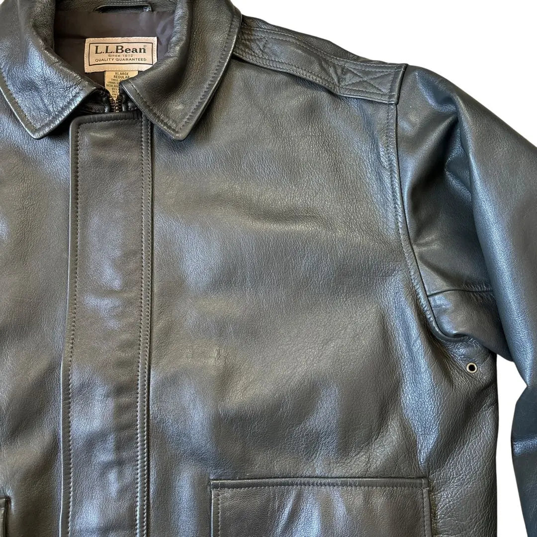 Chaqueta de vuelo de cuero Masterpiece LLBean A-2