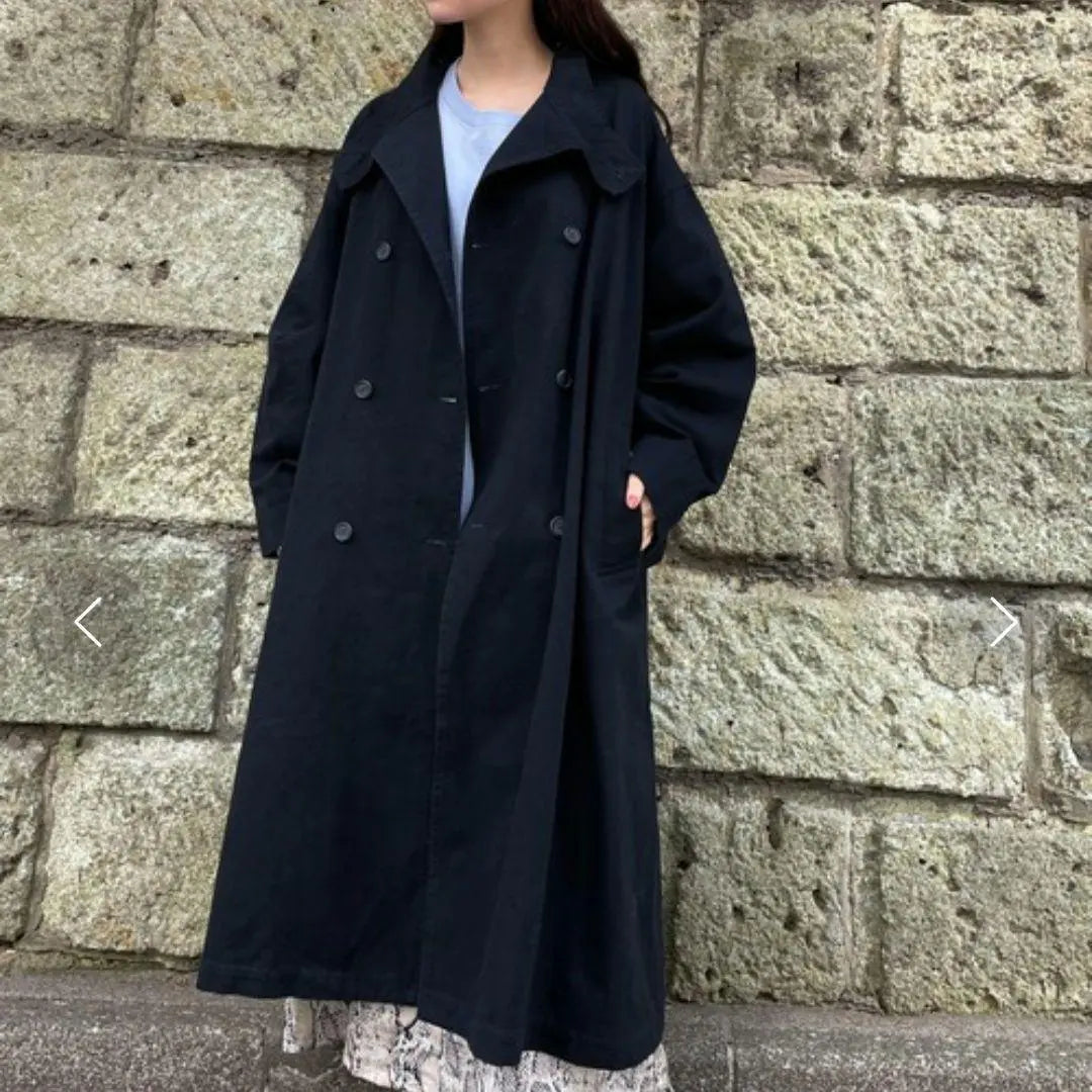 Popular Publicux oversized stand collar coat black unisex cotton