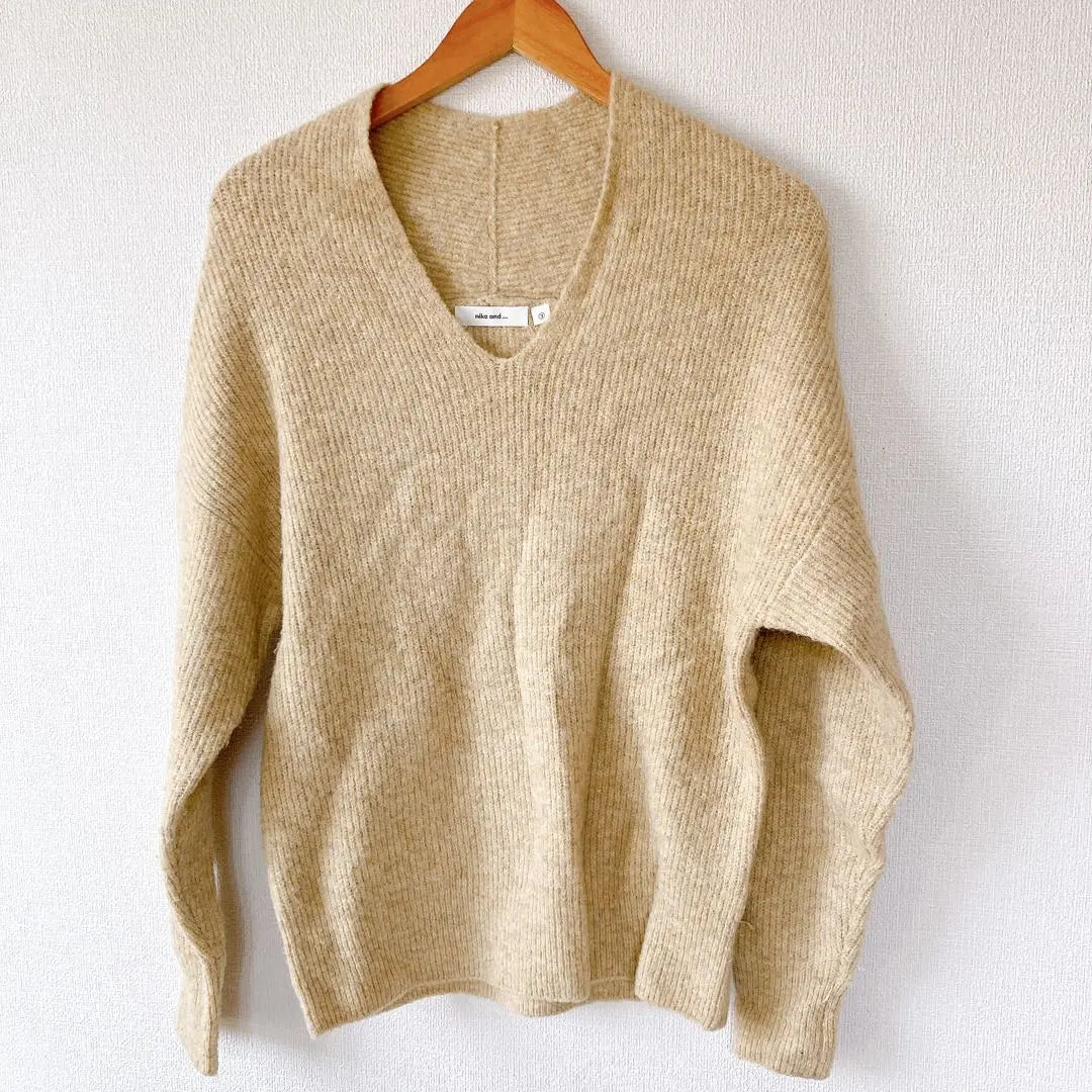 Niko and .../V neck/knit/sweater/No size/beige/ | niko and... /Vネック/ニット/セーター/サイズ記載なし/ベージュ/