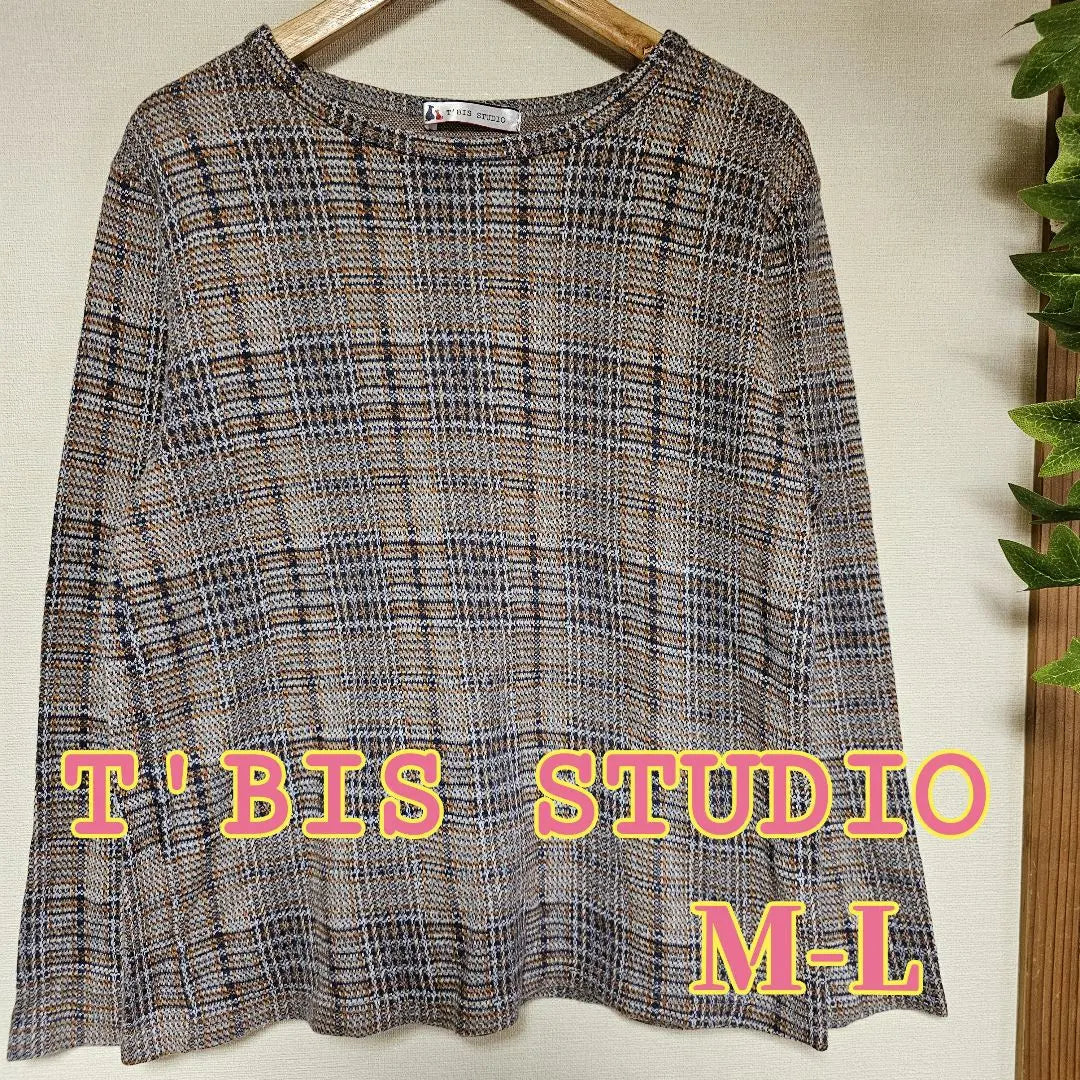 T'bis Studio Tissu Studio Sierra de corte Patrón de cuadros ML | T' BIS STUDIO ティービススタジオ カットソー チェック柄 ML