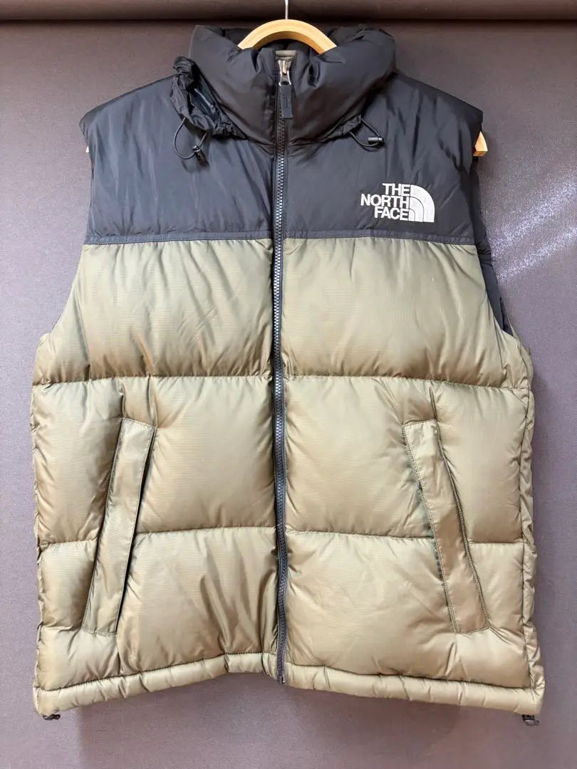 THE NORTH FACE Nuptse Vest ND92338 Khaki M size