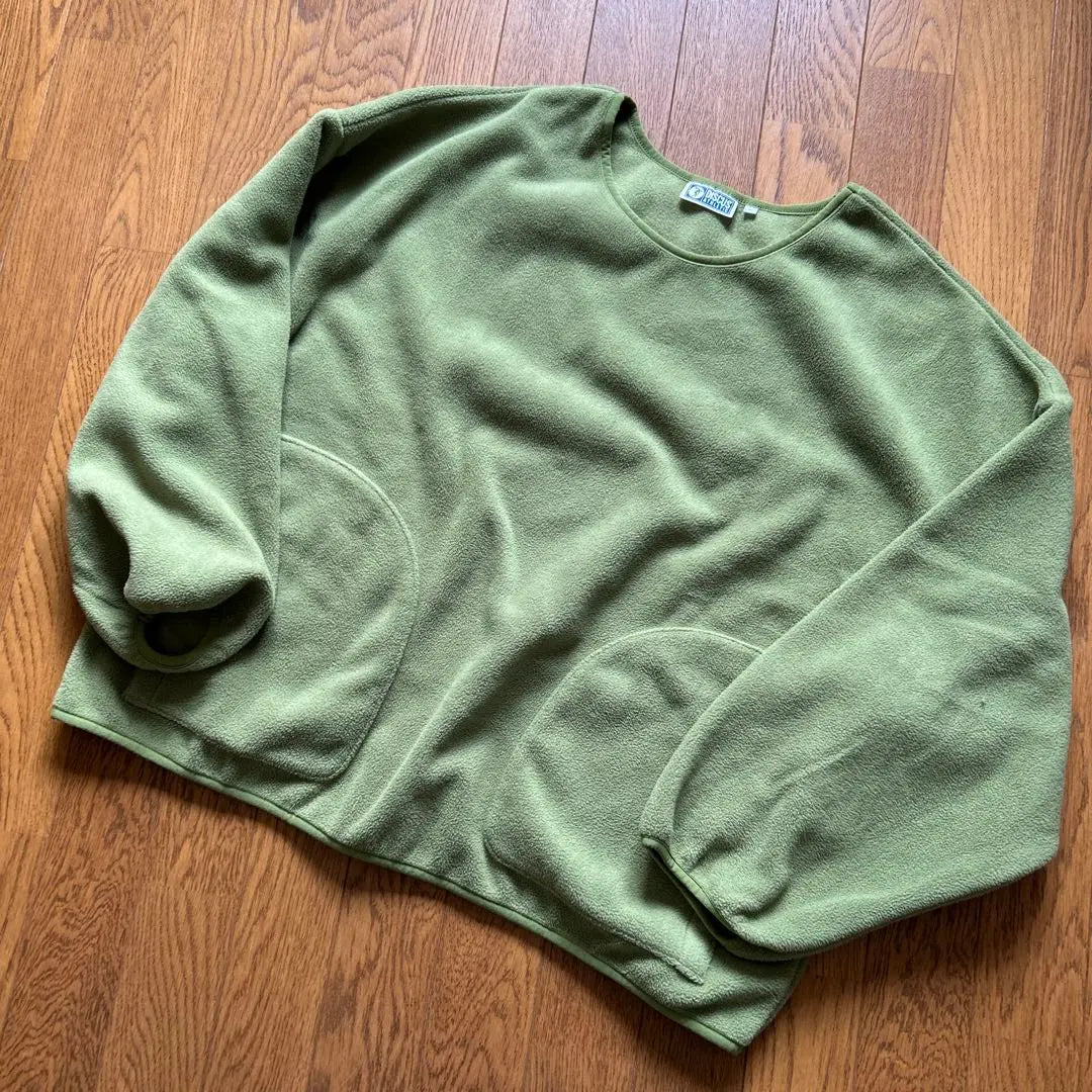 Fleece Tops Green Discus | フリースあったかtopsグリーンdiscus