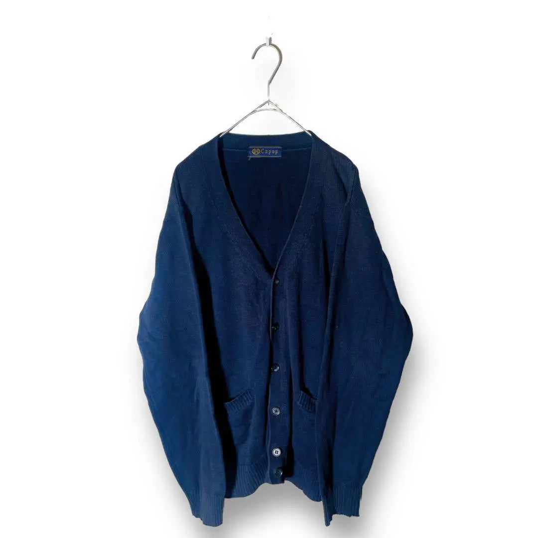 Mujer Cárdigan De Punto Vintage Vintage Workplace Vintage Navy | ニットカーディガン ヴィンテージ ビンテージ 職場 vintage ネイビー