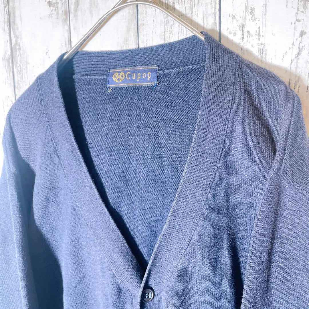 Mujer Cárdigan De Punto Vintage Vintage Workplace Vintage Navy | ニットカーディガン ヴィンテージ ビンテージ 職場 vintage ネイビー