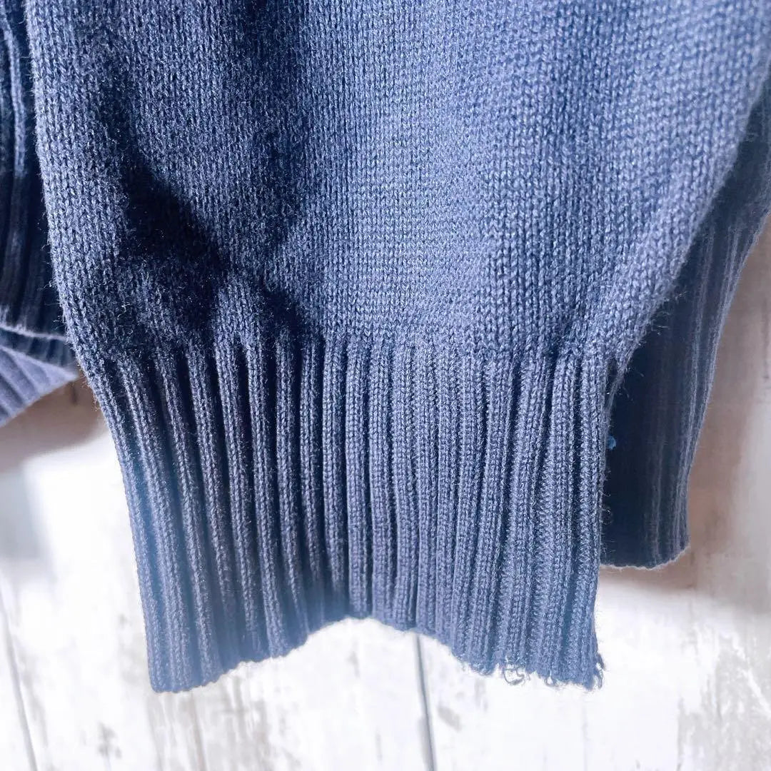 Knit Cardigan Vintage Vintage Workplace Vintage Navy | ニットカーディガン　ヴィンテージ　ビンテージ　職場　vintage ネイビー