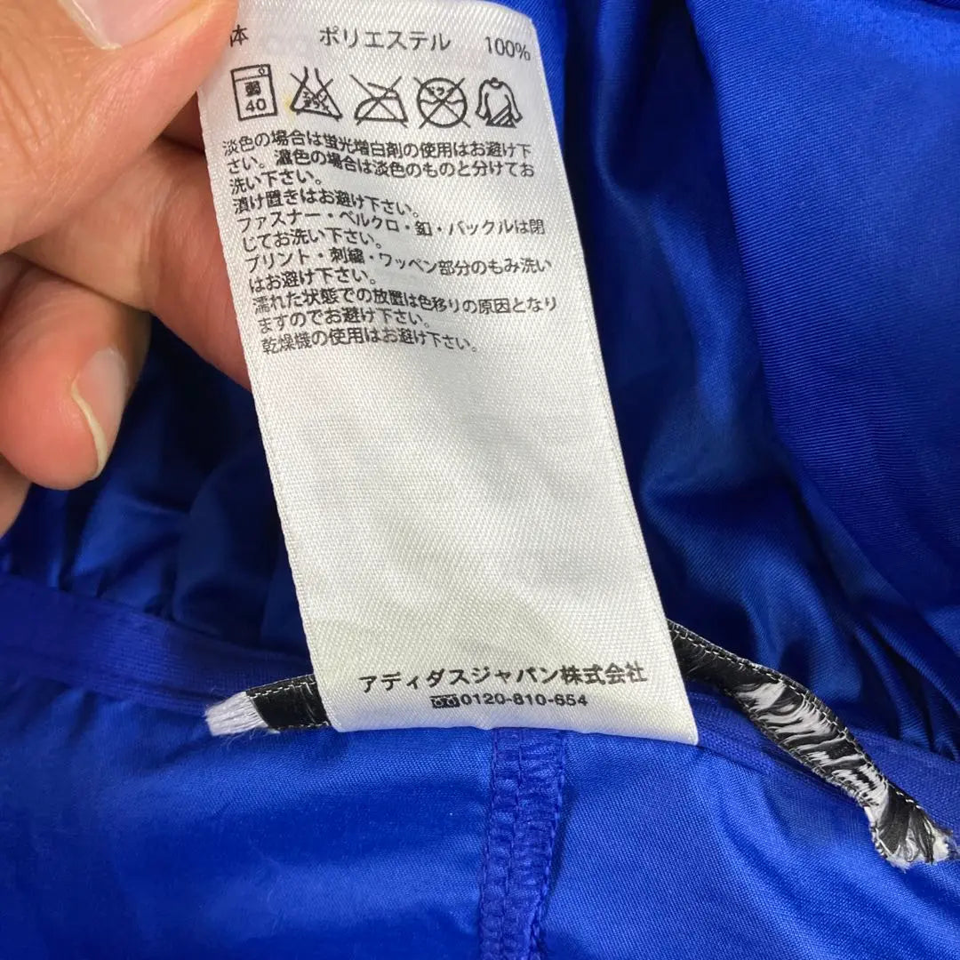 Adidas Adidas Nylon Jacket Blue Gathered Women's M | adidas アディダス　ナイロンジャケット　ブルー　ギャザー　古着女子　M