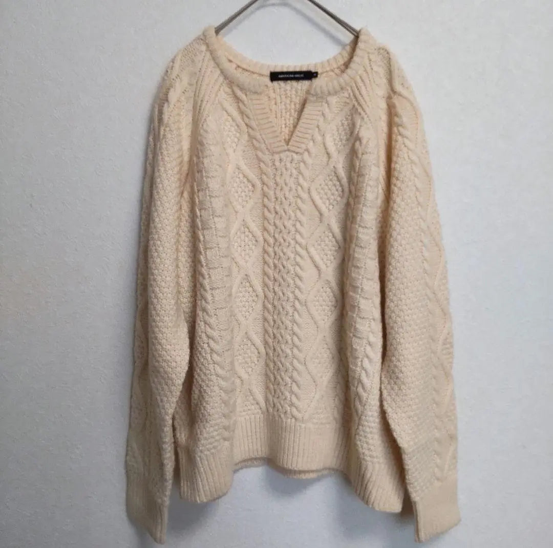 ★[AMERICAN HOLIC] Sweater (M) Ivory long sleeve tops