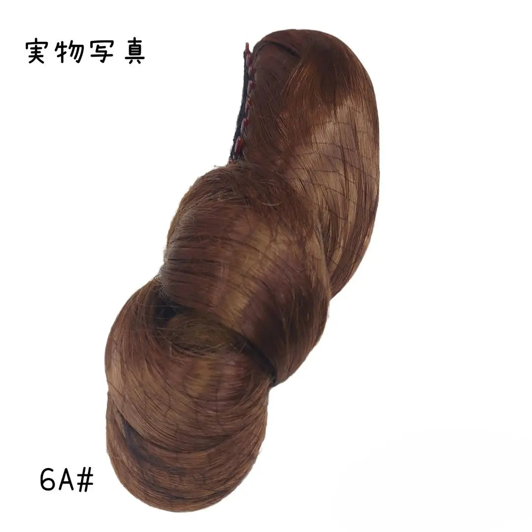 [New] Slightly dark reddish brown extension clip vertical roll for women