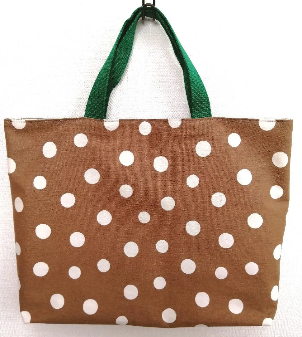 ●Handmade polka dot handbag● Lesson bag for kindergarten and school entrance lessons, men and women