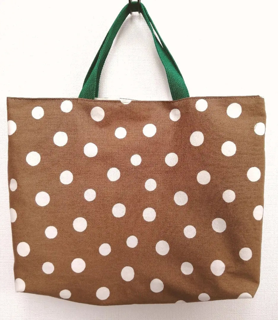 ●Handmade polka dot handbag● Lesson bag for kindergarten and school entrance lessons, men and women