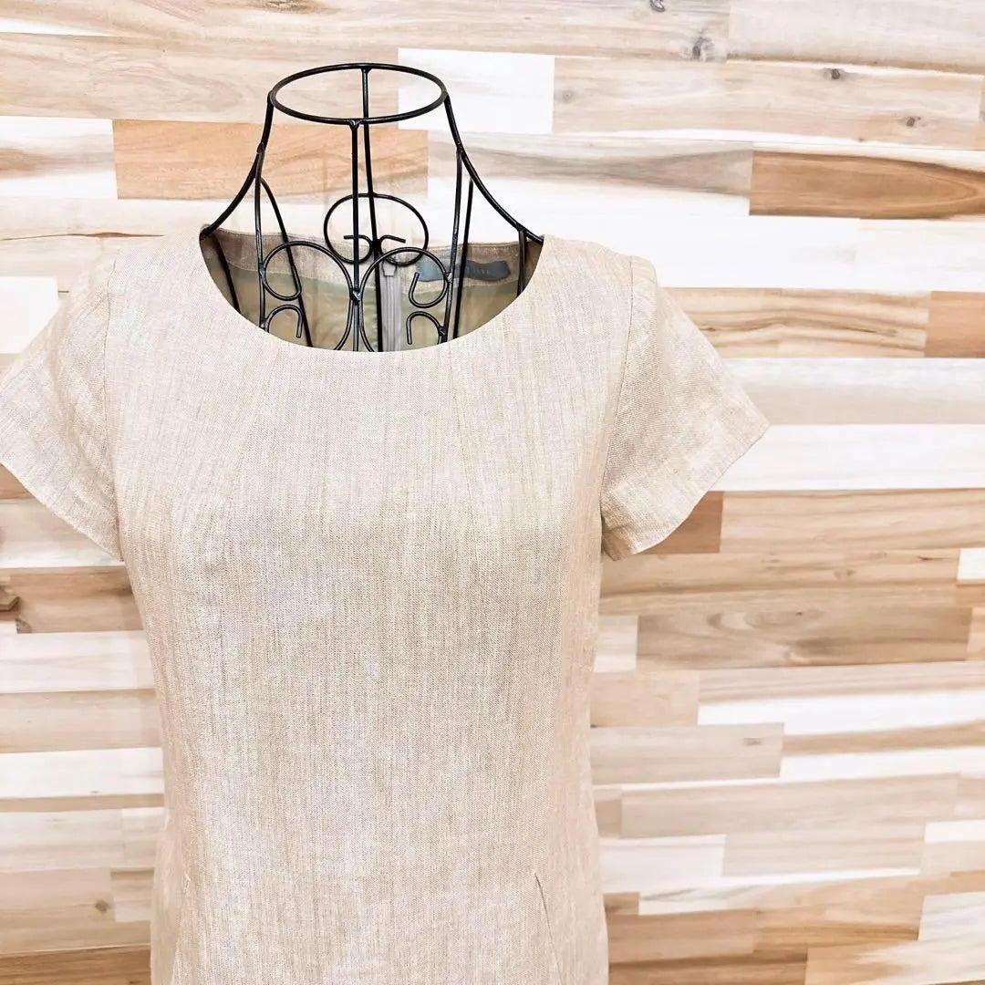 [Theory Luxe] Vestido de hilo de cáñamo brillante Theory Luxe M beige