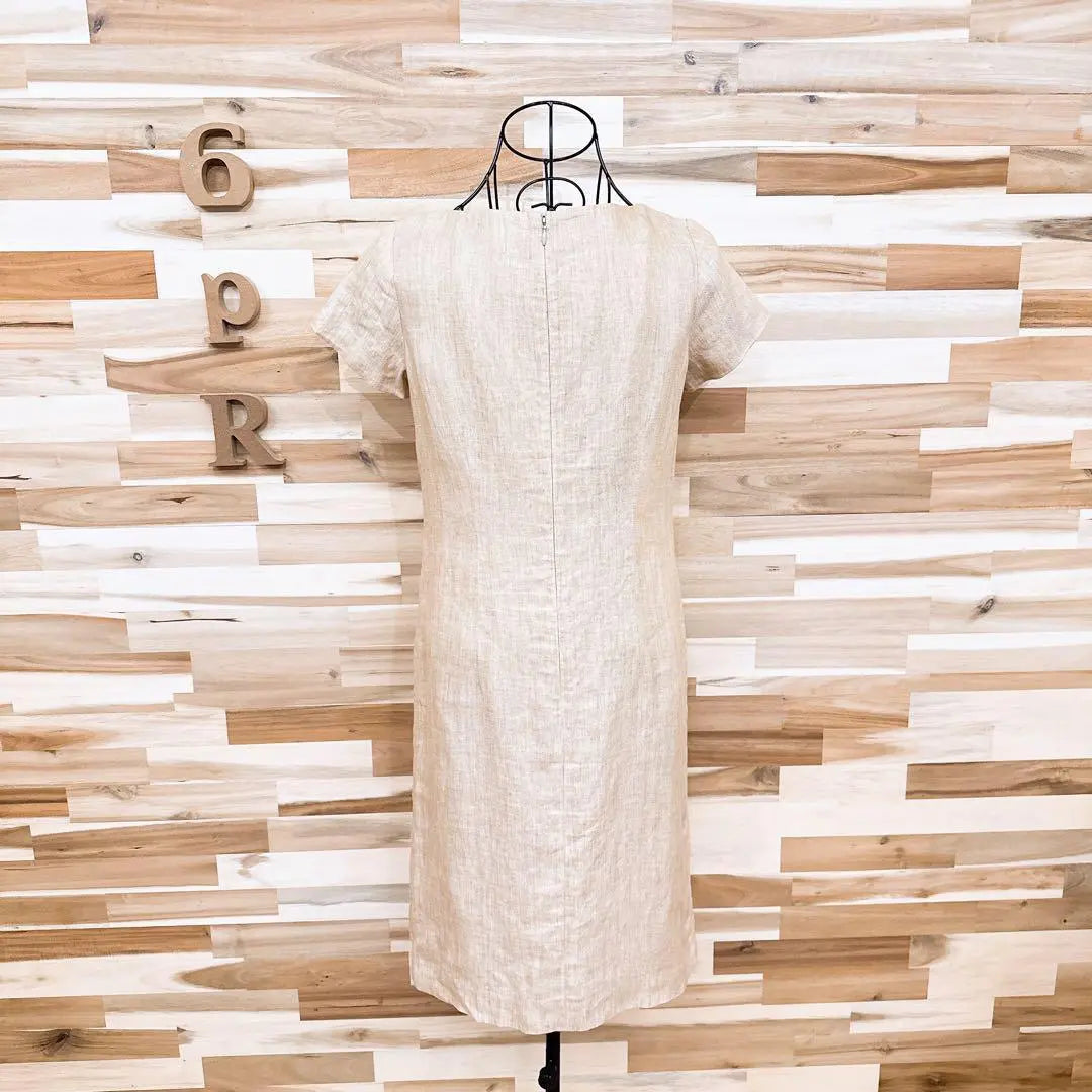 [Theory Luxe] Vestido de hilo de cáñamo brillante Theory Luxe M beige