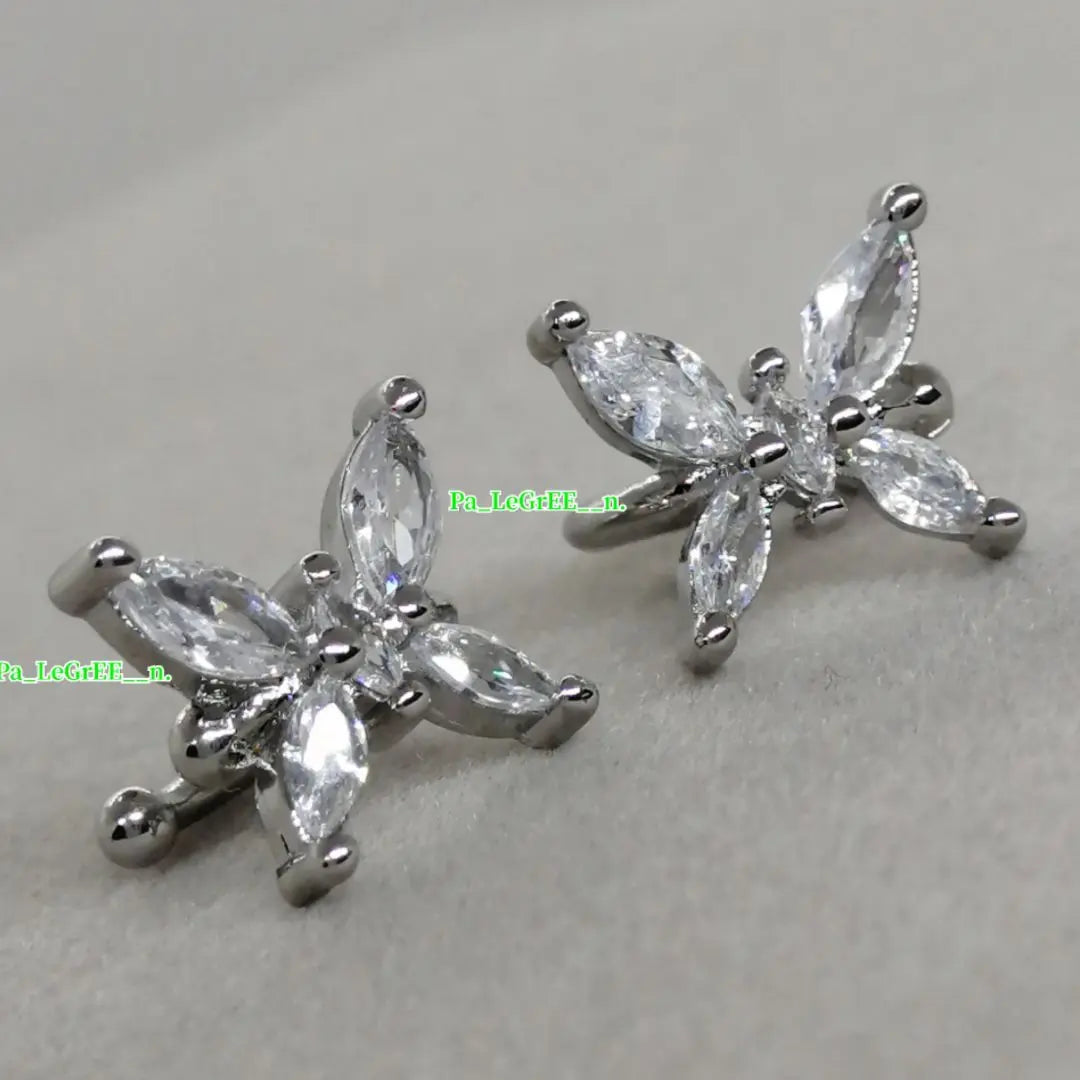 k Non-hole earrings ♪ Women's Moissanite earrings ear cuff S925