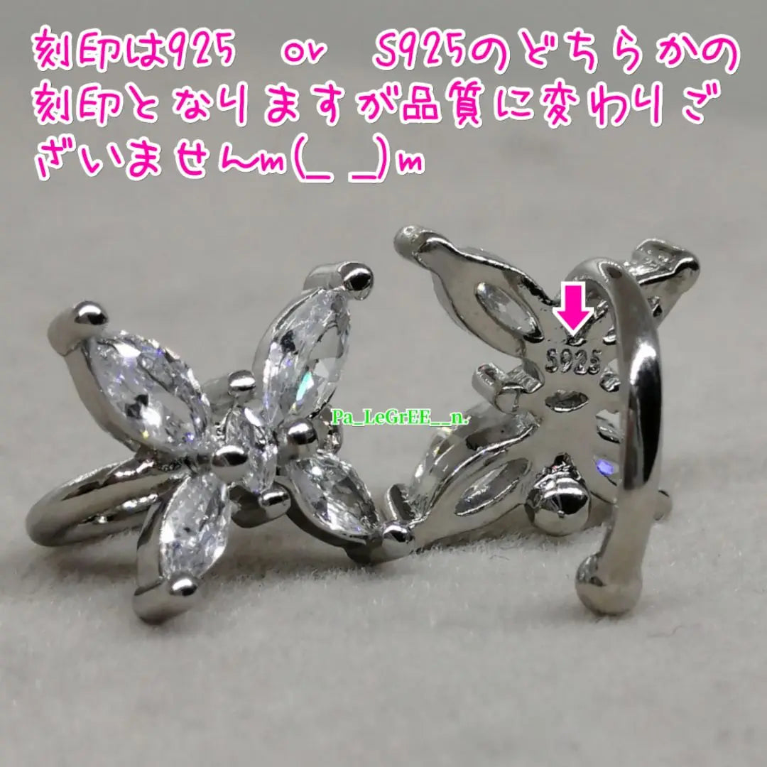 k Non-hole earrings ♪ Women's Moissanite earrings ear cuff S925