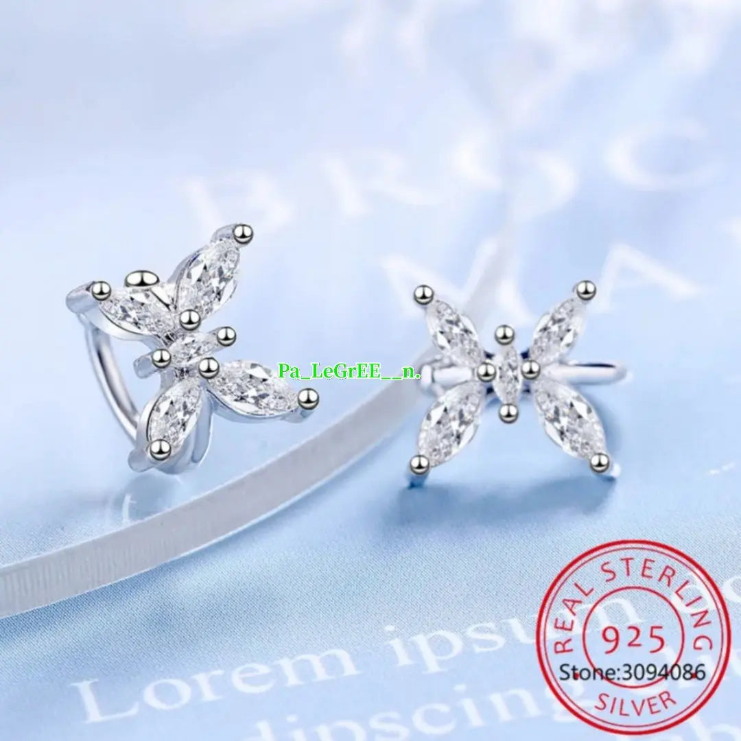 k Non-hole earrings ♪ Women's Moissanite earrings ear cuff S925