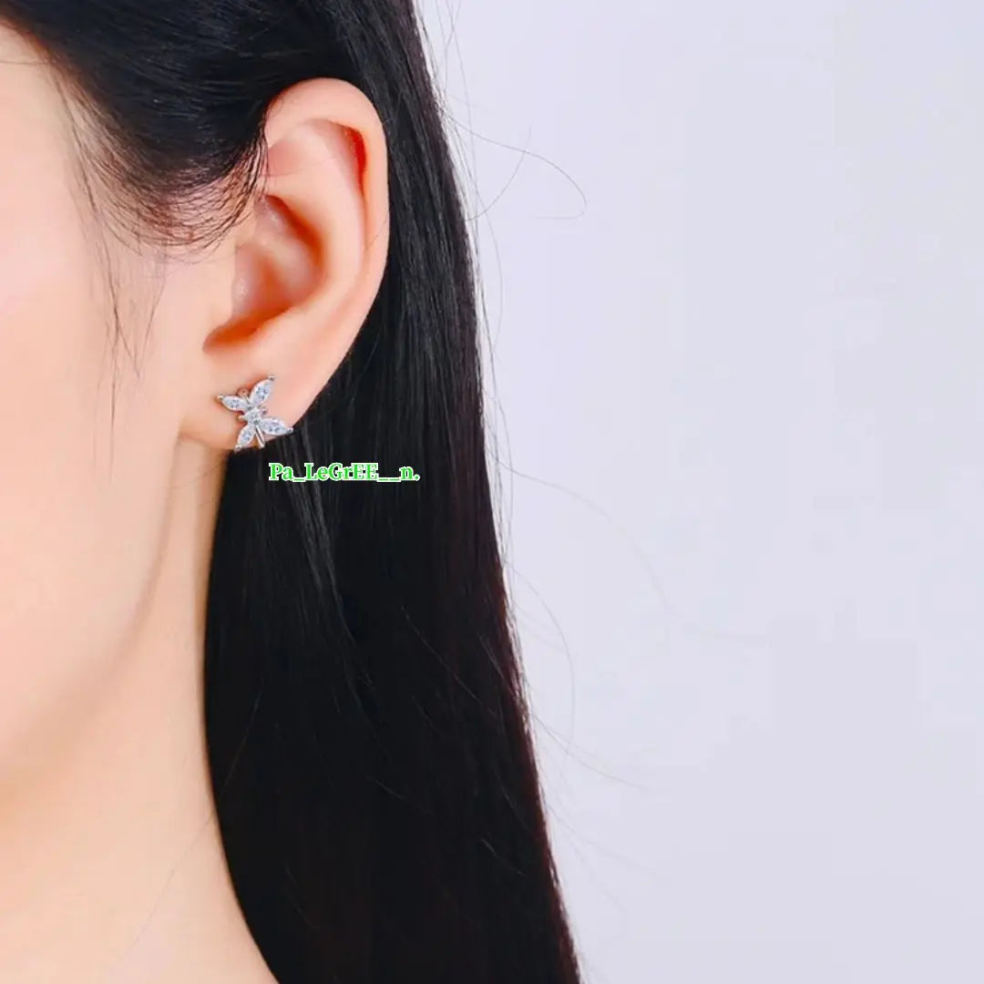 k Non-hole earrings ♪ Women's Moissanite earrings ear cuff S925