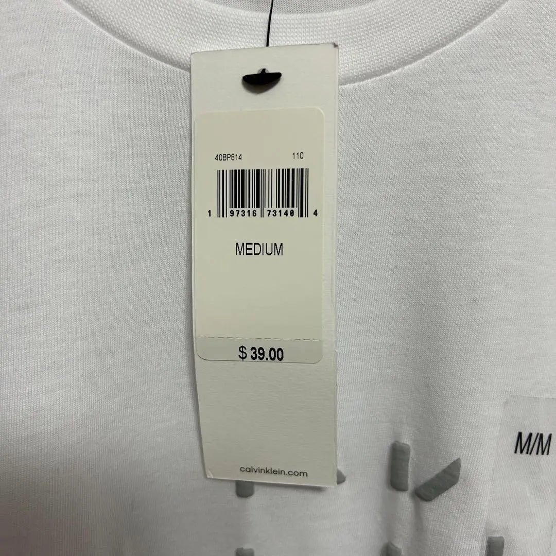 [New] Calvin Klein Calvin Klein T -shirt Skip M White | 【新品】Calvin Klein カルバンクライン　Tシャツ　スキップ　M　白