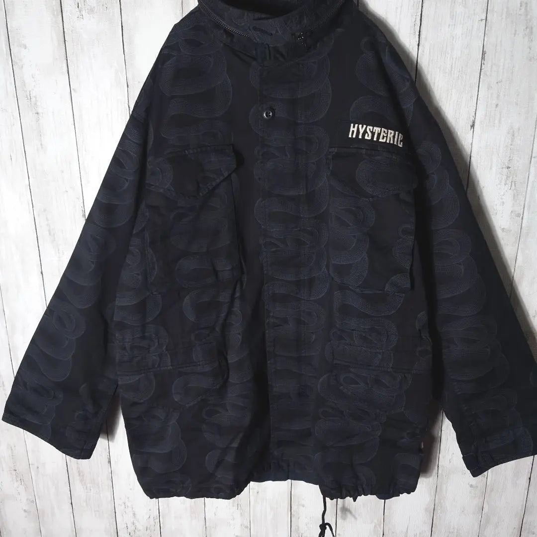 [Usado por Com. Yamato] Chaqueta militar Hysteric Glamour Snake | 【コムドットやまと着用】ヒステリックグラマー スネーク ミリタリー ジャケット