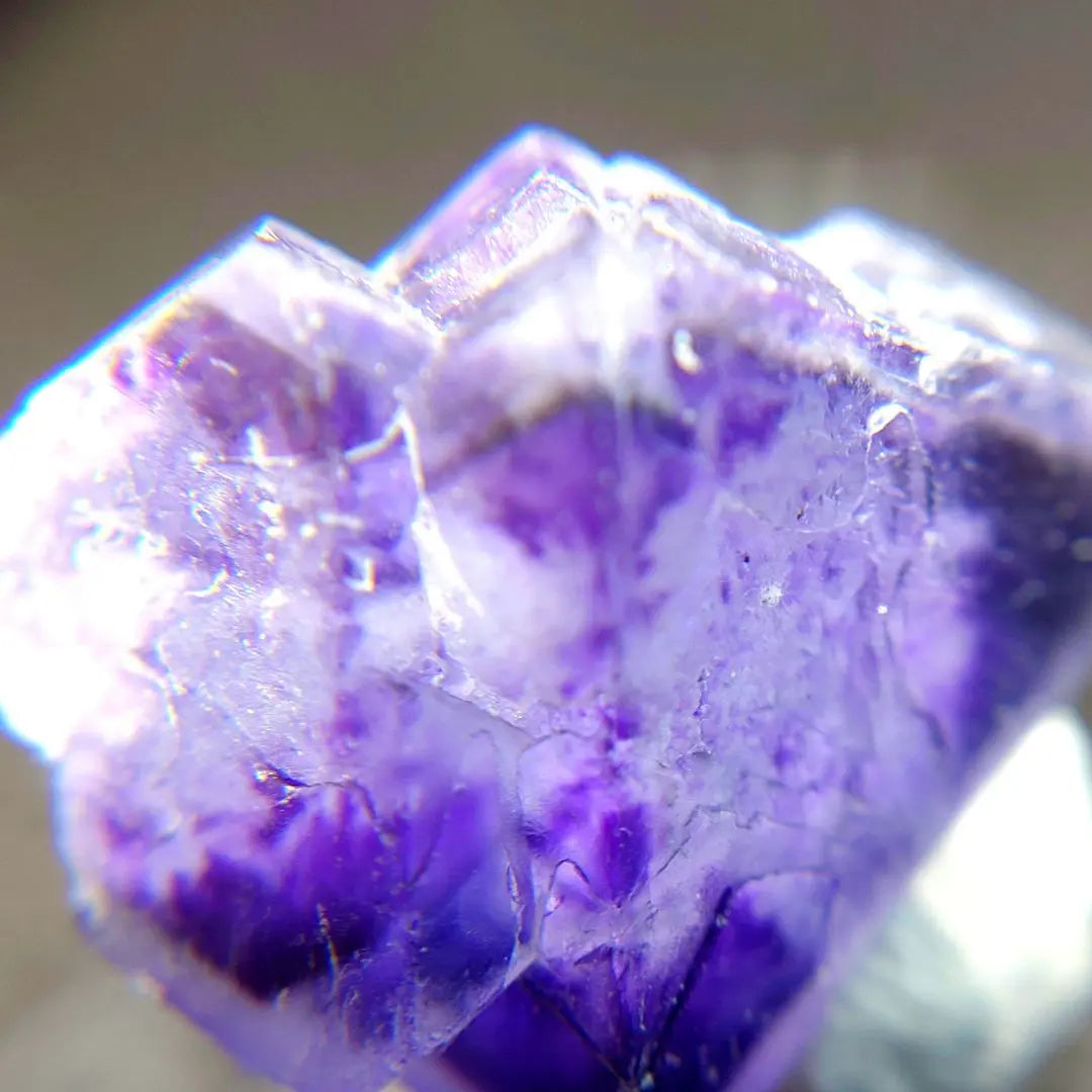 [9g] Purple fluorite mineral specimen from Anhui Province, China