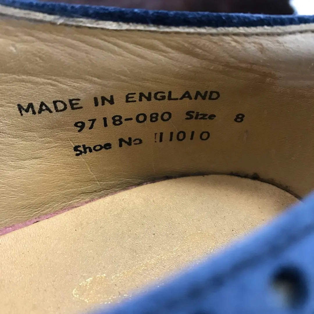 ¡Vintage de los años 80! Zapatos de ante y piel auténtica Didi, fabricados en Inglaterra, color azul marino