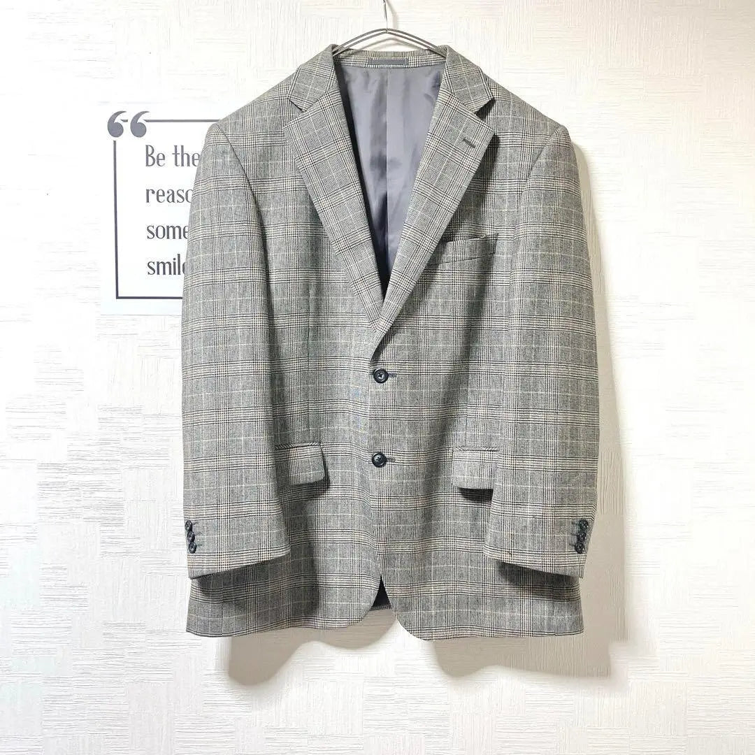 Blue Hills Tailored Jacket (BE6) Wool Check Pattern Large Size