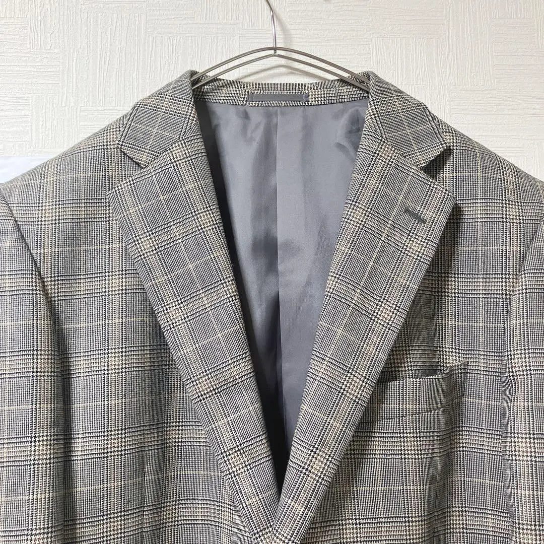 Blue Hills Tailored Jacket (BE6) Wool Check Pattern Large Size