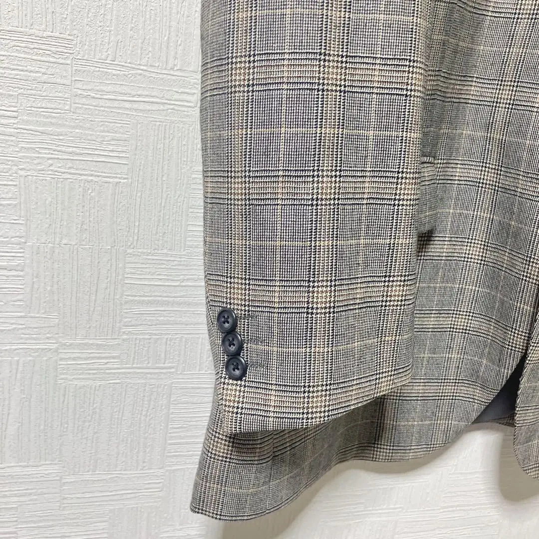 Blue Hills Tailored Jacket (BE6) Wool Check Pattern Large Size