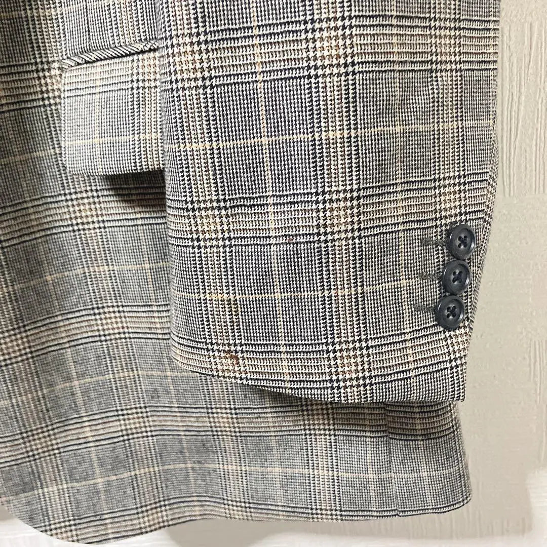 Blue Hills Tailored Jacket (BE6) Wool Check Pattern Large Size