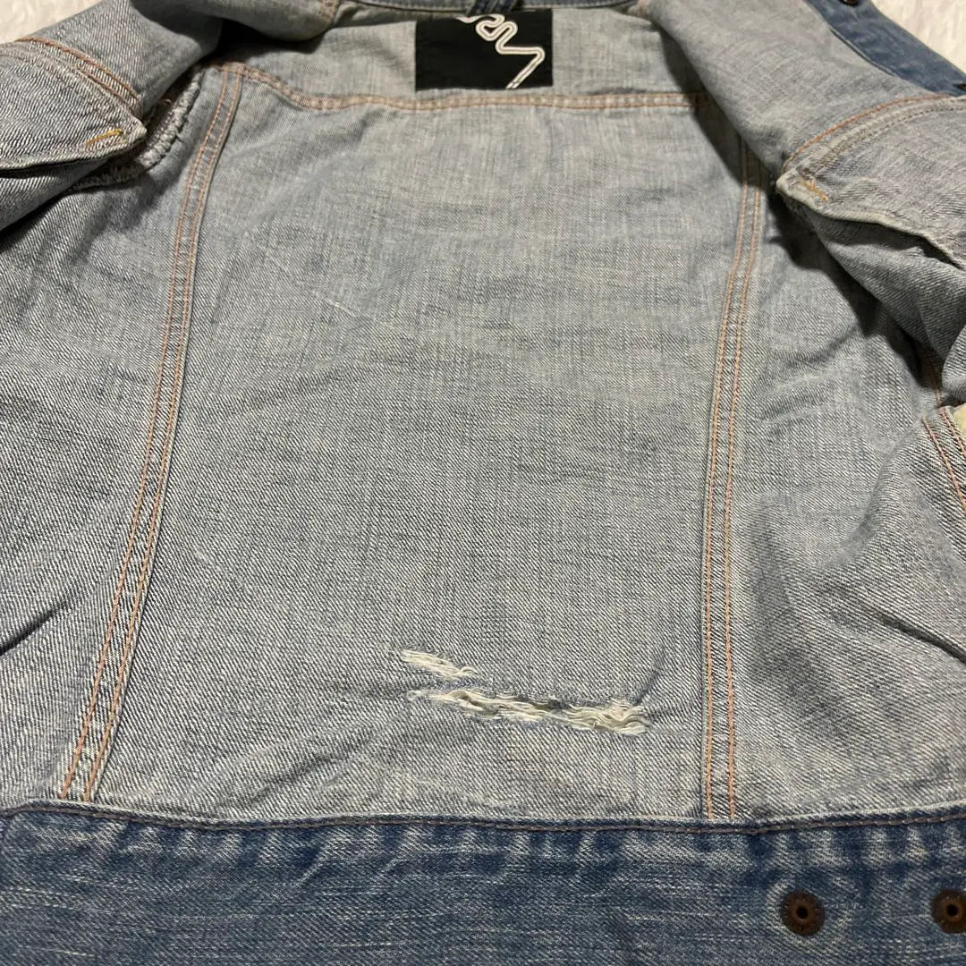 RNA Denim Jacket G-Jean Damaged Denim Deformed Pocket