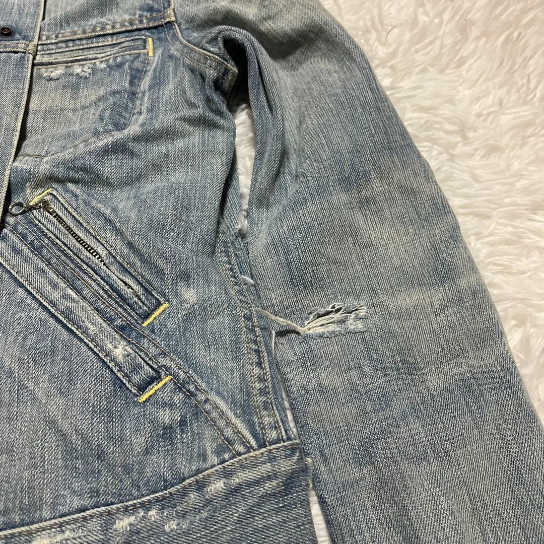 RNA Denim Jacket G-Jean Damaged Denim Deformed Pocket