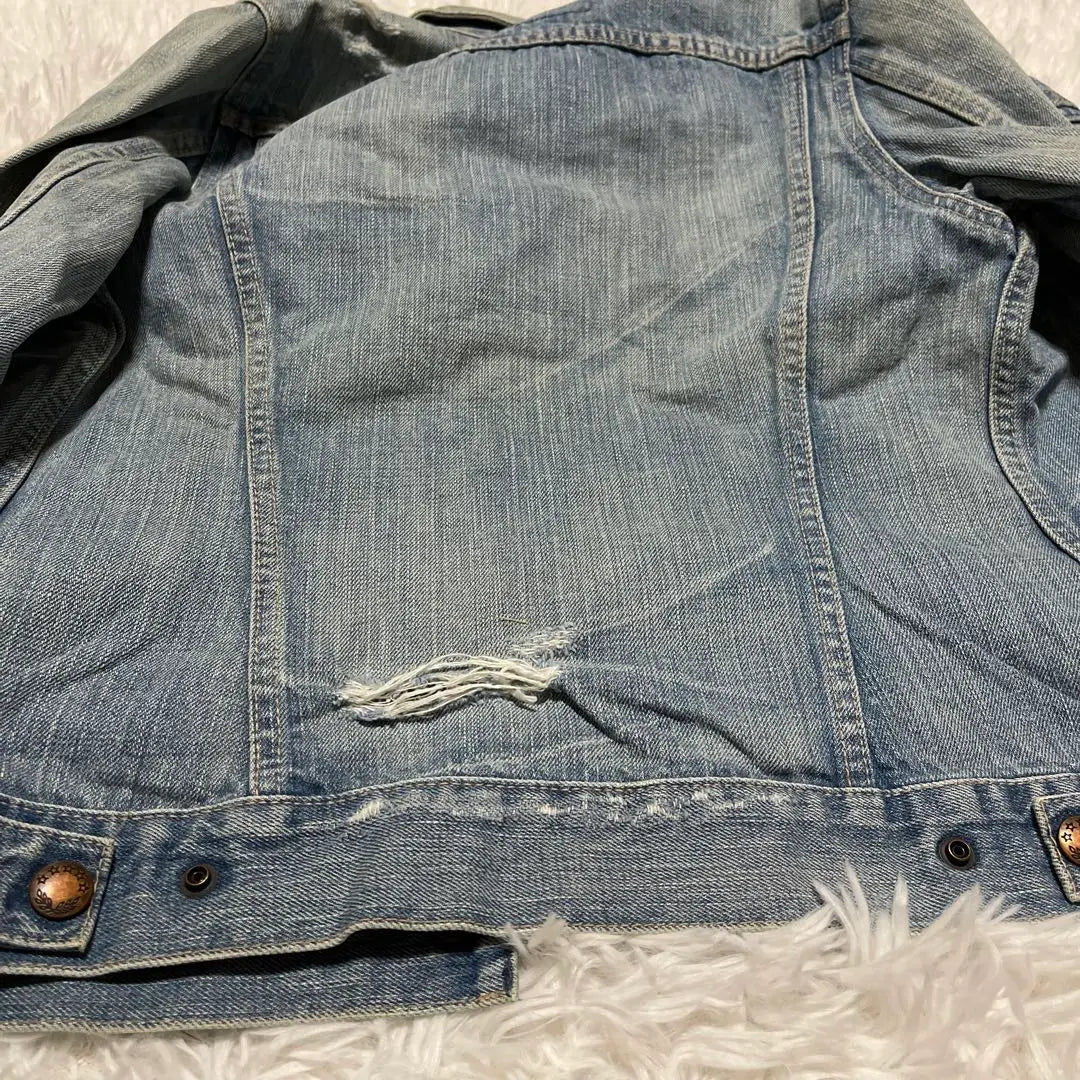 Chaqueta vaquera RNA G-Jean Denim dañado Bolsillo deformado