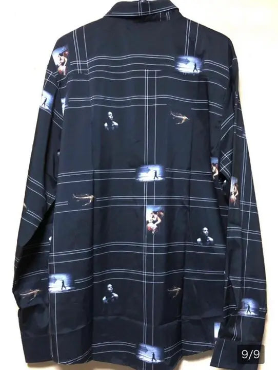 ■Pattern shirt that doesn't overlap with others■AOWOFS■L size, black, long sleeve shirt