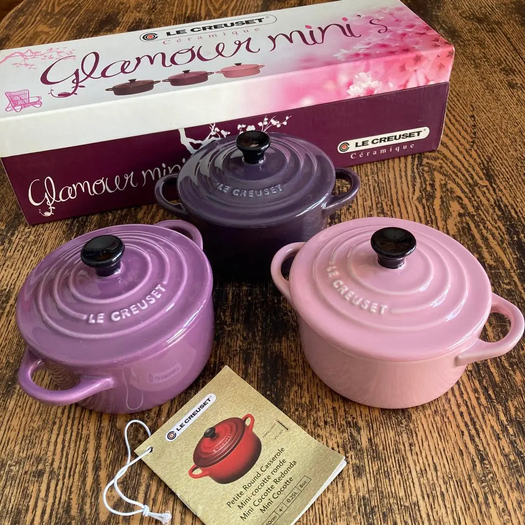 LE CREUSET Juego Mini Cocotte 3 Piezas Glamour