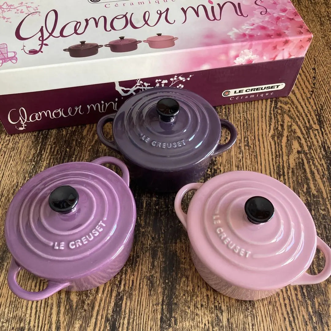 LE CREUSET Juego Mini Cocotte 3 Piezas Glamour