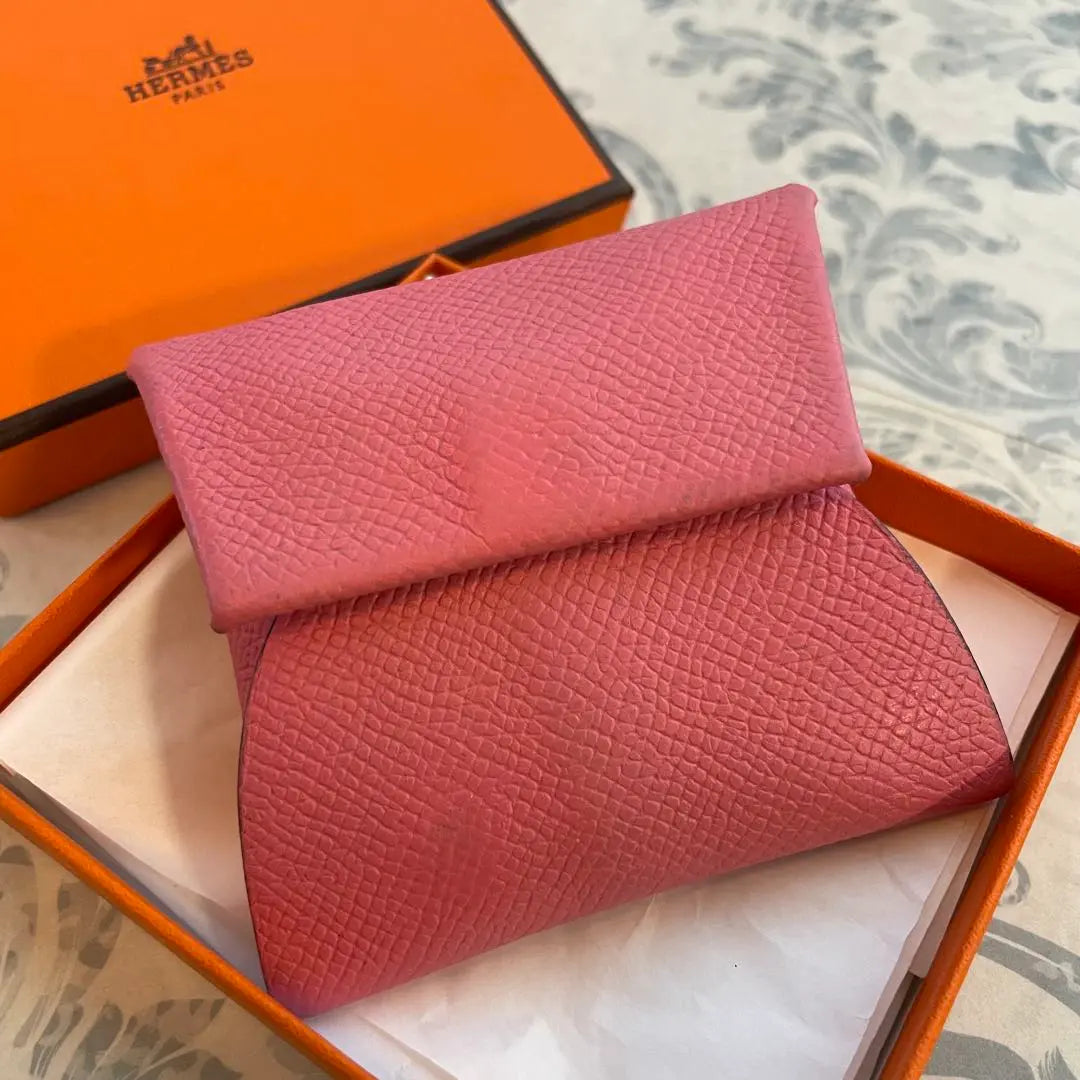 [Good condition] 2015 HERMES Bastia Rose Pink with box, engraved