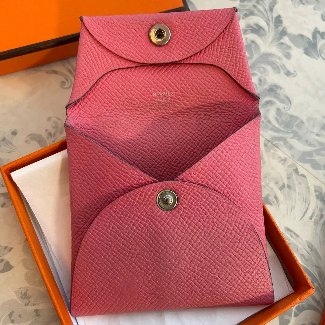 [Good condition] 2015 HERMES Bastia Rose Pink with box, engraved