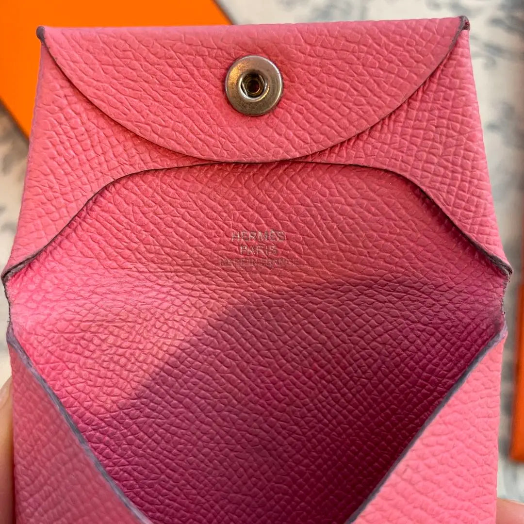 [Good condition] 2015 HERMES Bastia Rose Pink with box, engraved