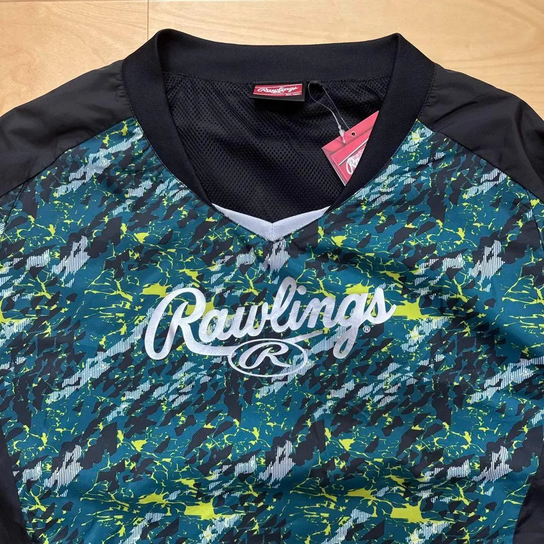 Nueva chaqueta cortavientos Rawlings Shaka Shaka Baseball Wear Negro Verde XL