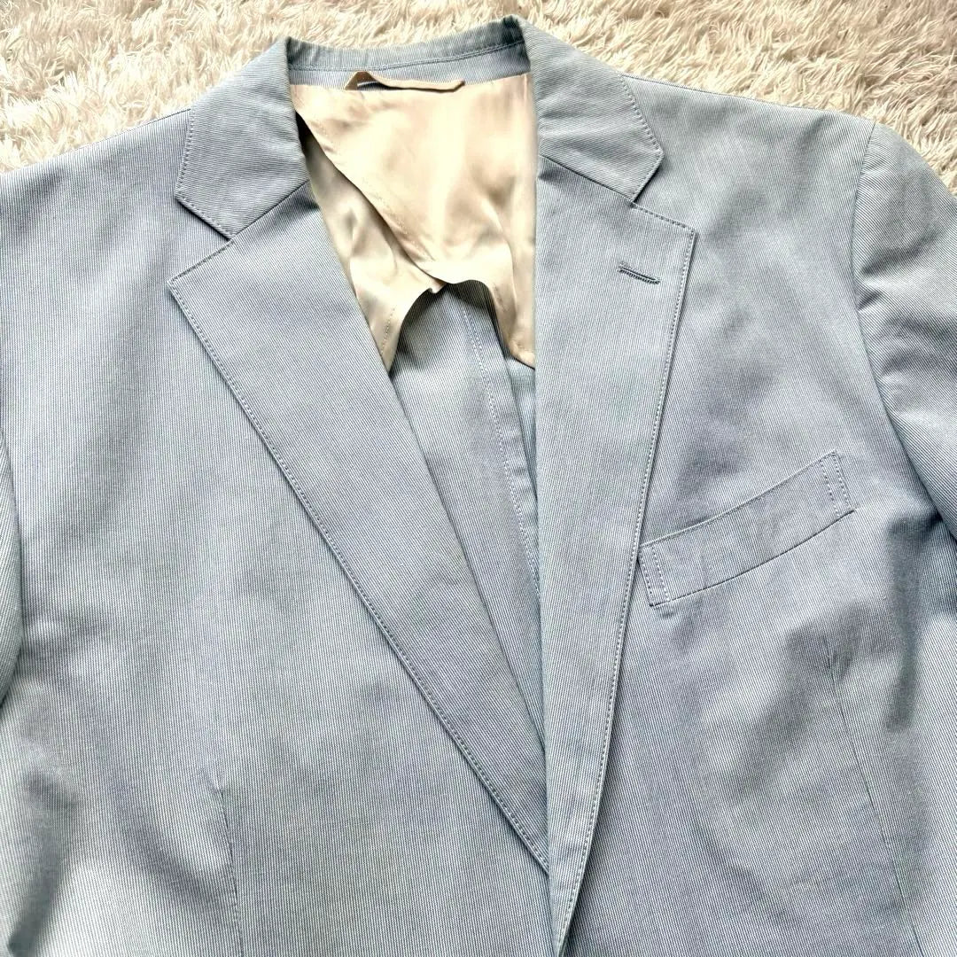 ★Italian fabric★ NEW YORKER Tailored Jacket Blue Size L